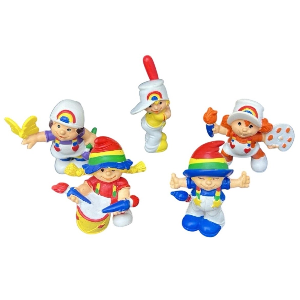 PVC Figures‎ Rainbow Kids Lot 5 Wallace Berrie 1980 Portugal Rare Vintage Toys